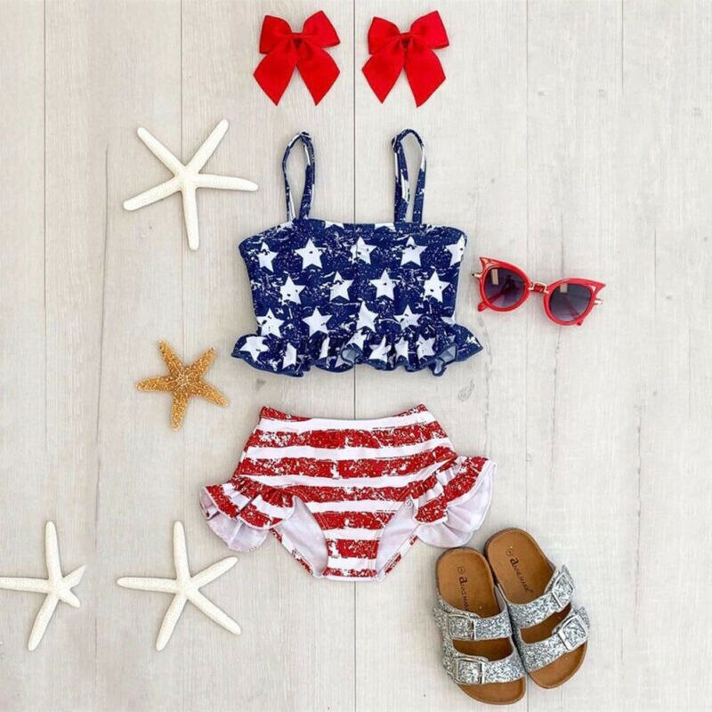 Summer Toddler Kids Baby Girl Ruffle Swimwear Swimsuit Bathing Suit Beachwear