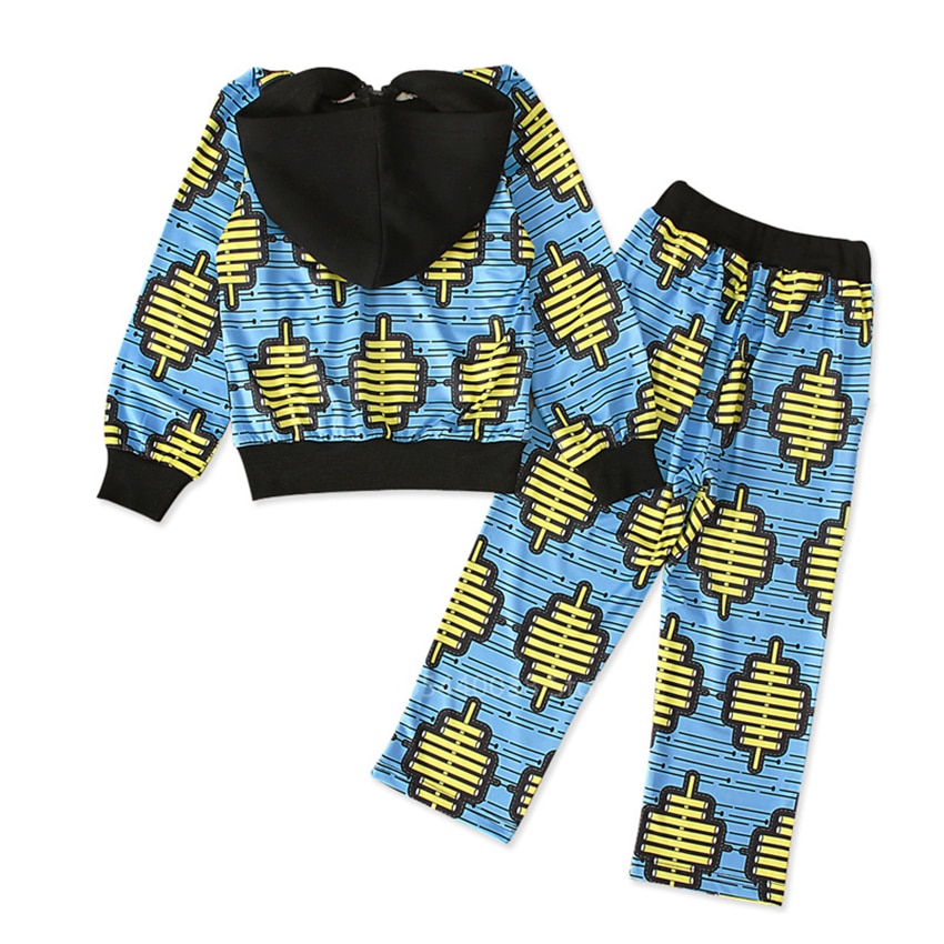 Ropa africana para bebé, Niña y niño, abrigo con capucha y estampado Dashiki, pantalones, traje de otoño, vestidos africanos de manga completa para mujer y niño 2022