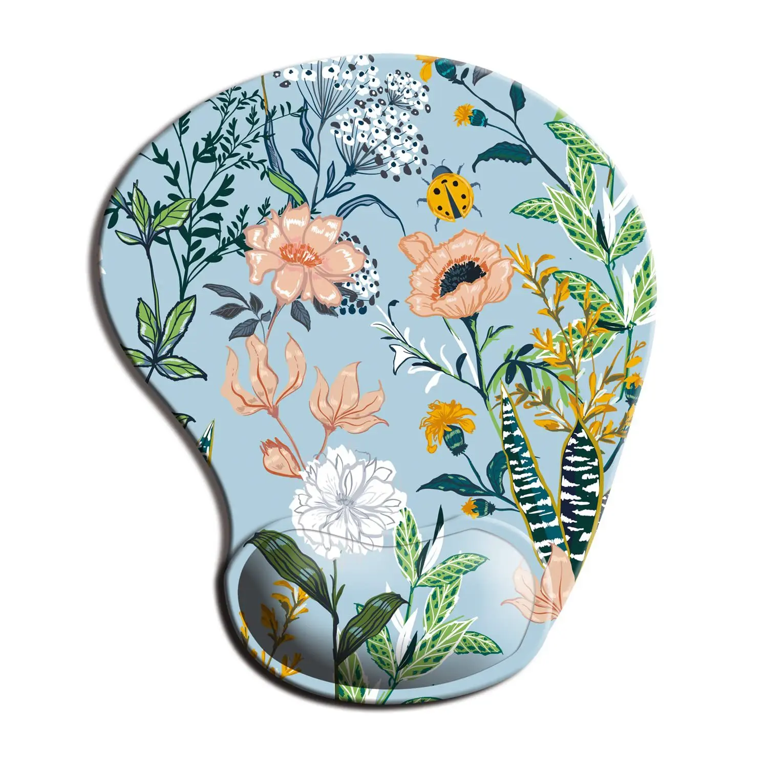 Ergonomic Mouse Pad Wrist Rest Non-Slip Rubber Desk Mat Pad Under Hand Office Mouse Carpet Wristband Wrist Support Accessories: Gold