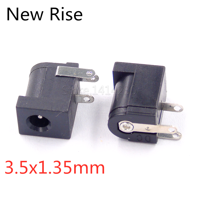 10PCS DC-005 DC Power Jack Socket Connector DC005 5.5x2.5mm 5.5x2.1mm 5.5x1.7mm 4.0 4.8x1.7mm 3.5x1.35mm Plug-in 3Pin: Ivory
