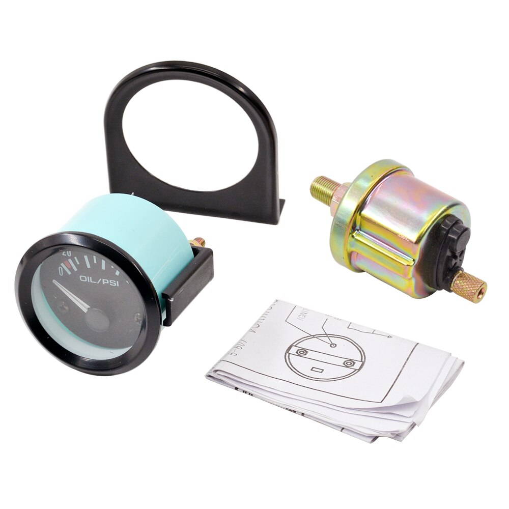 Dragon General 52mm Auto Car Modification 12v Automobile Oil Pressure Gauge 0-120 Psi Press Meter Pods