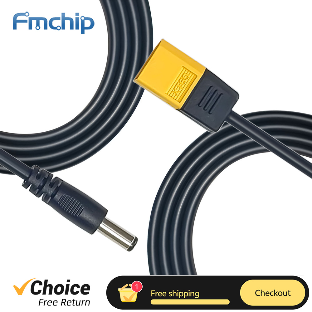 Conector tipo bala macho XT60 a Cable de alimentación macho DC DC5525, adaptador de 5,5x2,5mm para soldador electrónico TS101 PINE64