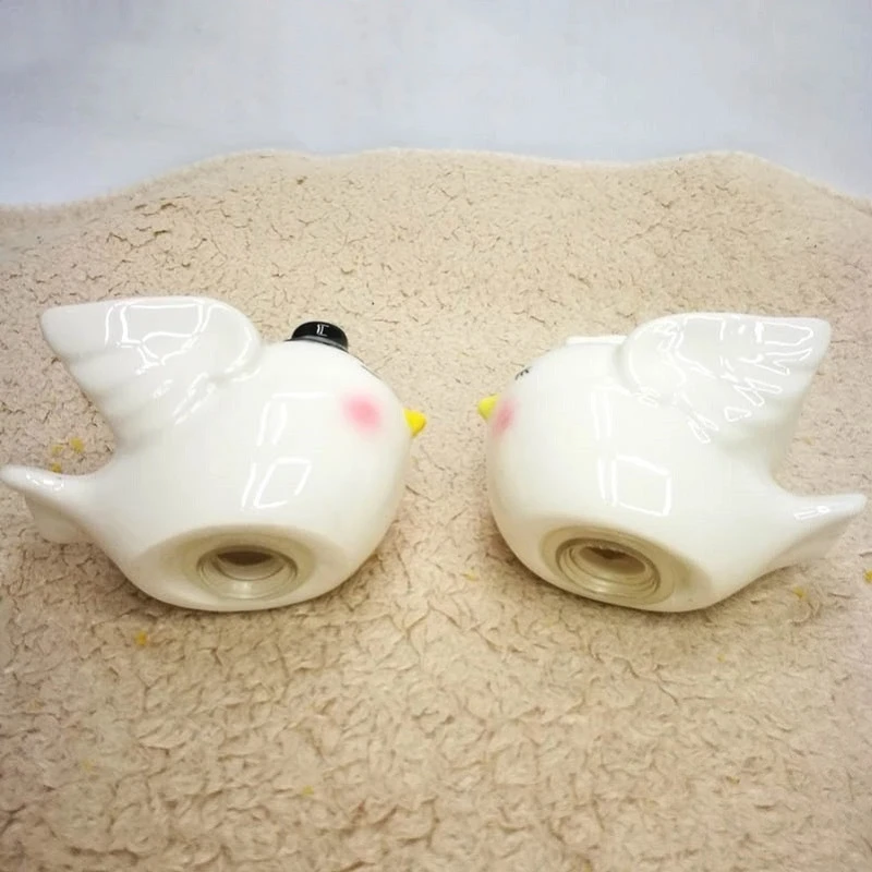 6.2*4*4.2Cm Cartoon Handgeschilderde Angel Vogel Paar Keramische Spice Fles Paar Thuis keuken Benodigdheden Peper Zout Shaker