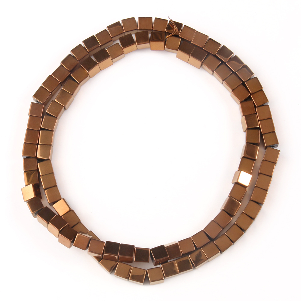 Cube Hematite Stone Beads 2 3 4mm Square Hematite Loose Spacer Beads For Jewelry Making DIY Bracelet Accessories 15'': WHITE / 4mm