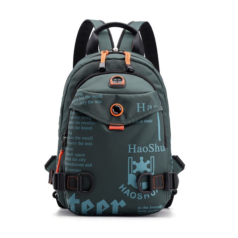 Men Mini Waterproof Backpack Ultra Light Nylon Travel Backpacks Teenage Student Collage Rucksack Letter Printing Small Bag XA24C: Lavender