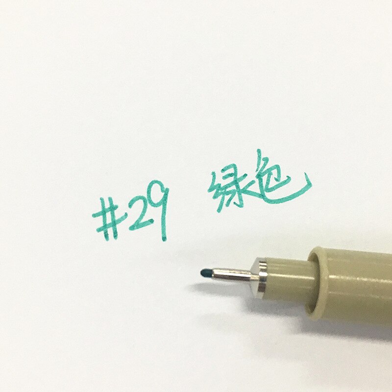 LE 0.45mm Art Markers Porous-Point Pens Student School Painting Line Drawing Colors Fineliner Sketch Pens Art Supplies: 05 Green