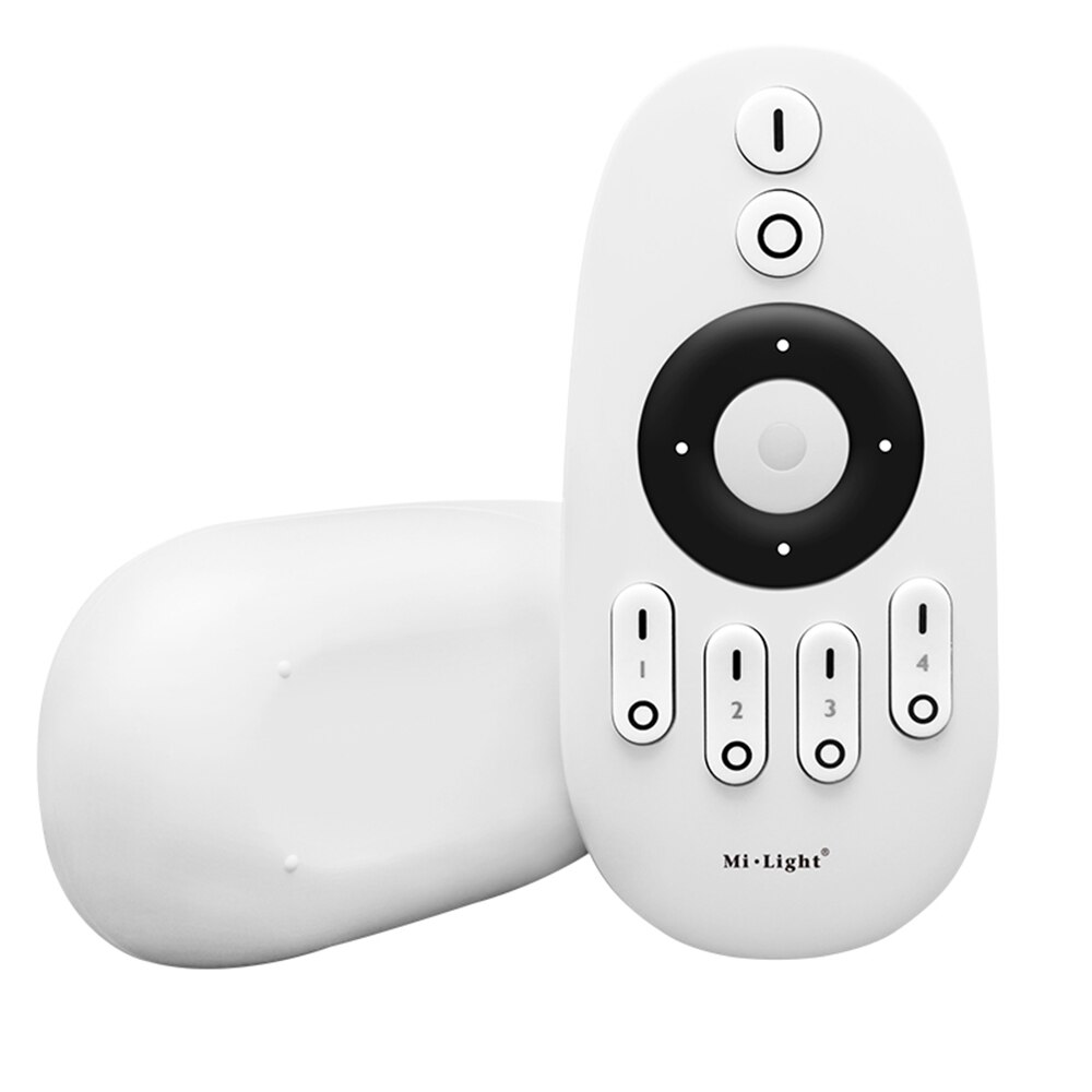 Miboxer fargetemperaturjustering cct ledet stripe kontrolleren 4 sone 2.4g rf trådløs fjernkontroll / app wifi / alexa google stemmekontroll
