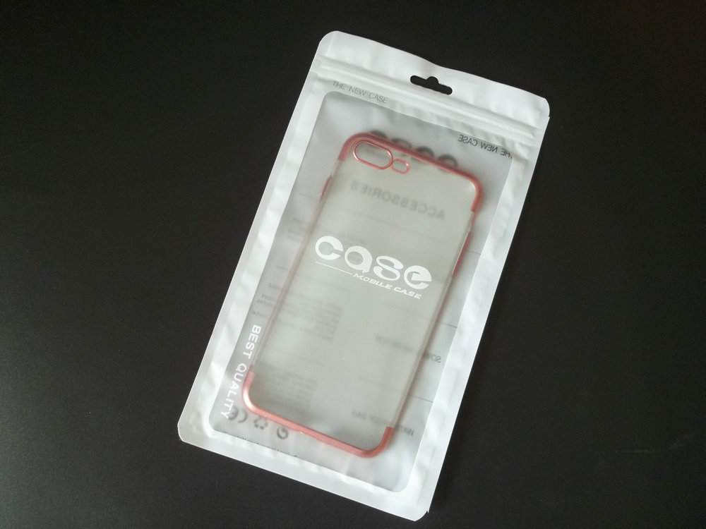 100pcs White/ Clear Plastic Zipper Retail Package Pouch Reusable Zip Lock Hang Hole Packaging Bag for Mobile Phone Case