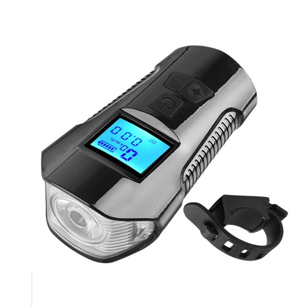 Heldere Led Fietsverlichting Rear En Front Light Kit Usb Oplaadbare Bike Kilometerstand Batterij Display Met Achtergrondverlichting Met Bike Bell