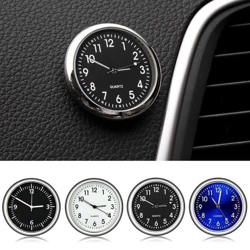 Reloj luminoso para coche, Mini automóvil, cronógrafo Digital interno, mecánico, de cuarzo, adorno automático, accesorios para coche,