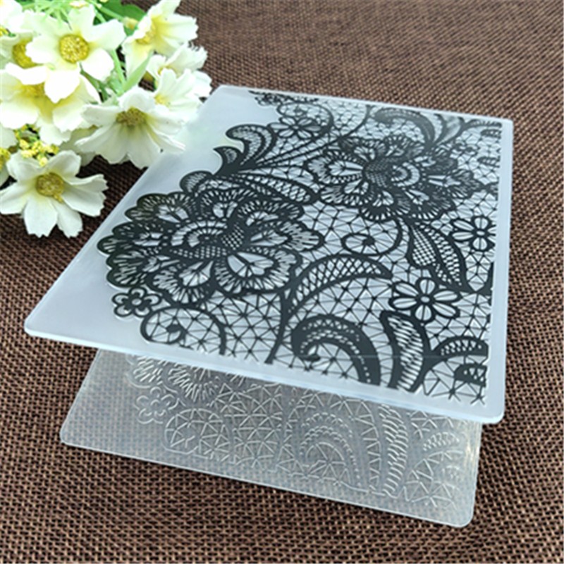 Blommor tryck diy plast embossing mappar för diy scrapbooking pappershantverk/korttillverkning dekorationstillbehör