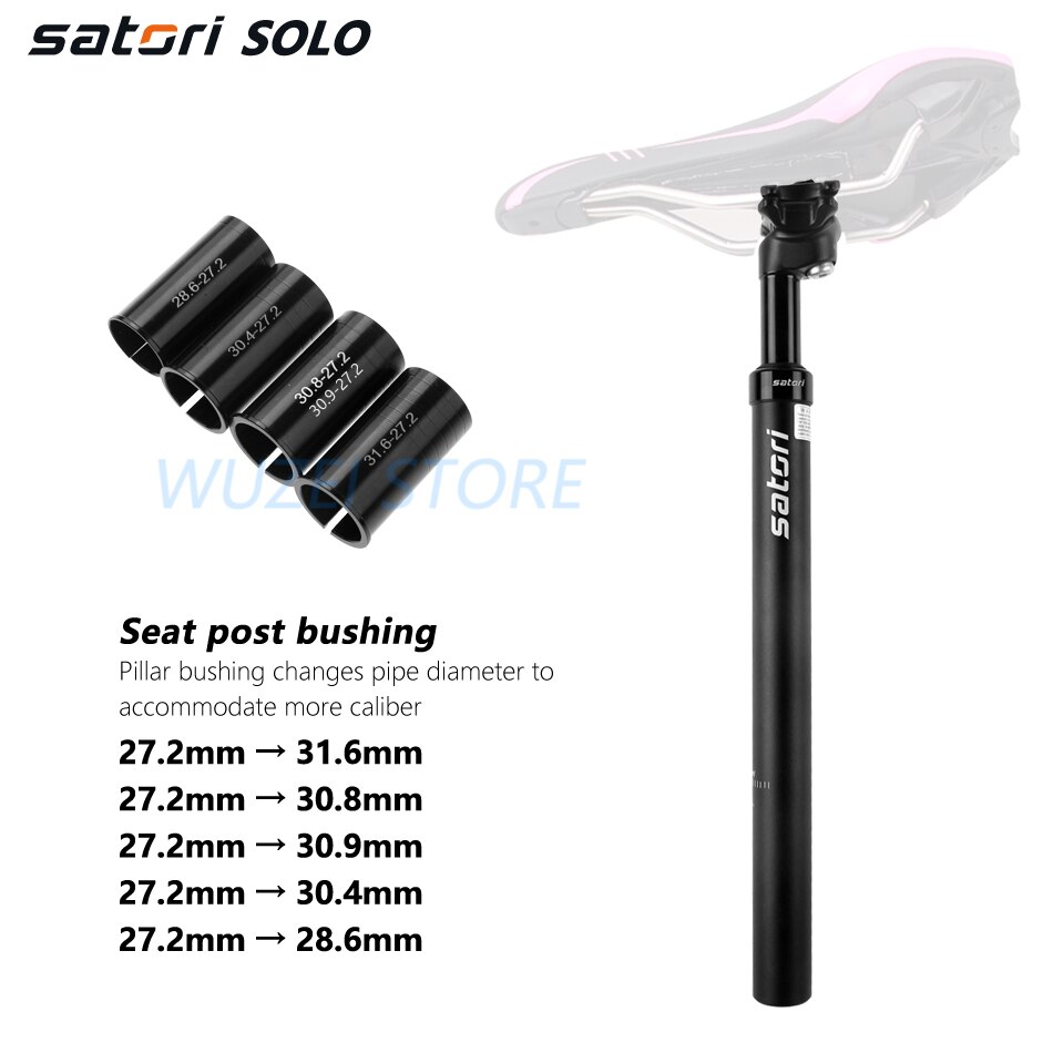SATORI fahrrad sattelstütze 27,2/28,6/30,4/30,8 30,9mm * 355mm Aluminium schock sitz rohr MTB rennrad sattel sitz post 40mm Reise