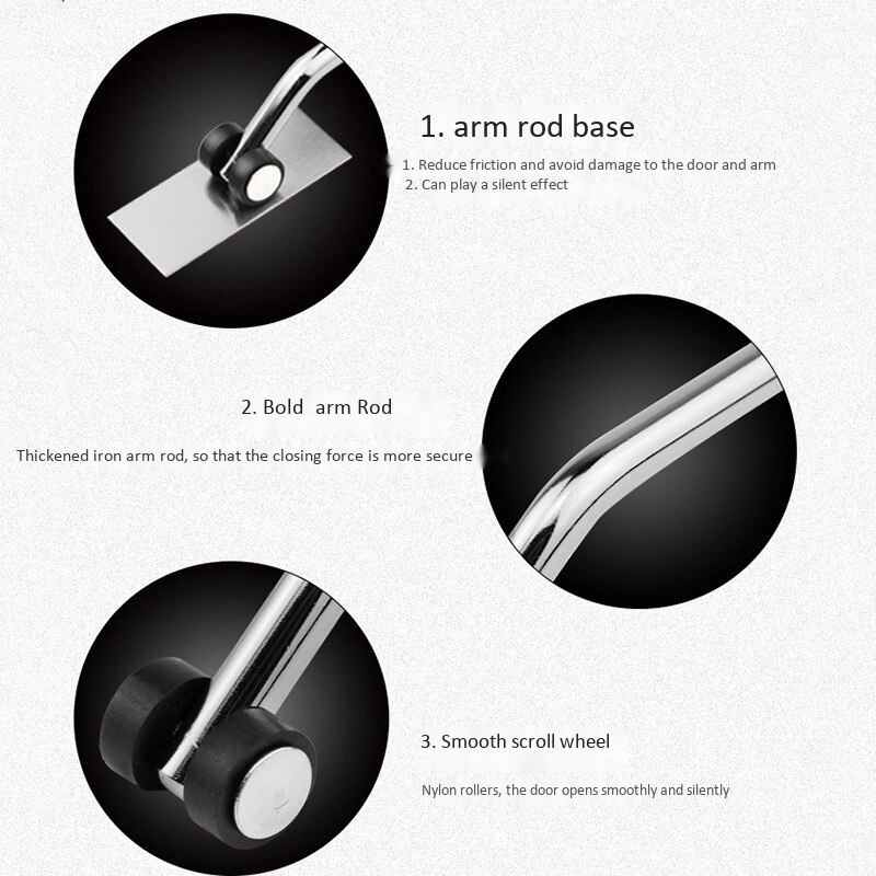 Stainless Steel Automatic Spring Door Closing Device Can Adjust the Door Closing Device160X96X20mm Furniture Hardware