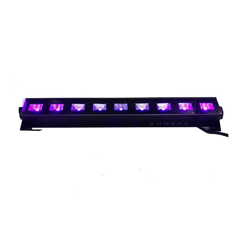 Barra de luz LED para escenario de 12x3 W, Color UV, efecto de luz para escenario DMX, PARA KARAOKE, entretenimiento en el hogar: Wash 9x3W Violet / AU Plug
