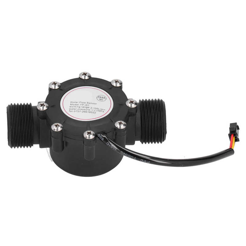 YF-G1 DC 3-24V Hall Flowmeter Flow Sensor Water Flowmeter Counter Hall Meter G1in Male Thread Swimming Pool
