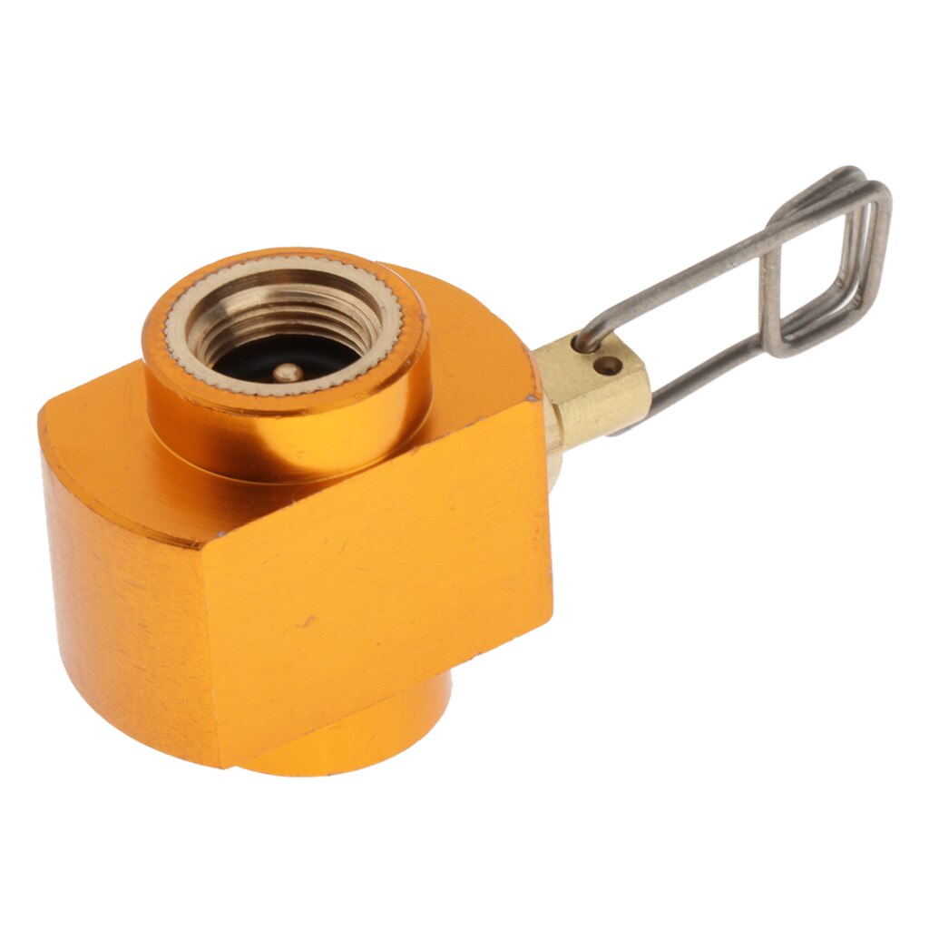 Retkeilyliesi propaani täyttö alumiiniseoksesta liesi poltin butaani täyttöventtiilin liitin 6.3 x 2.95 x 1.88cm