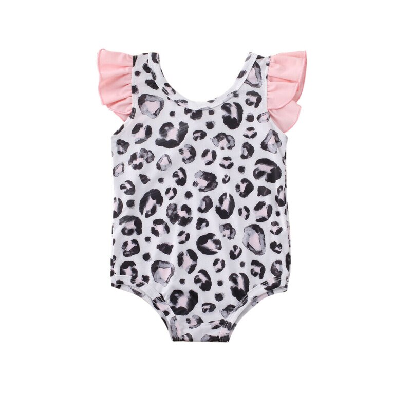 Søde leopard badedragter til småbørn pige sommer strand badedragt børn pige flæse bikini badedragt strand badedragt
