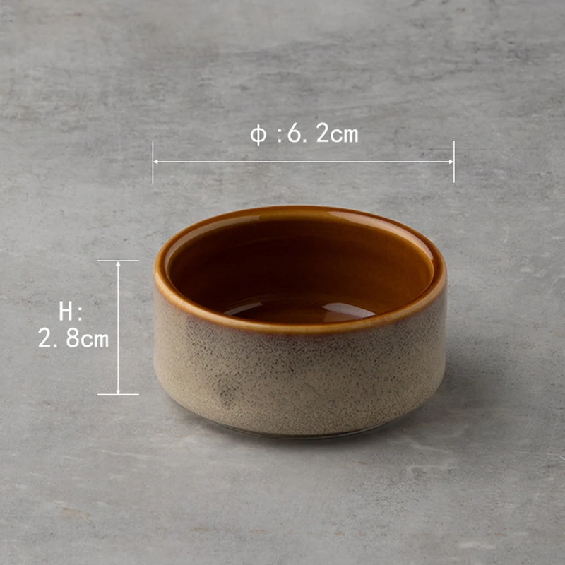 Ceramic Plate Small Round Seasoning Dipping Dish Tomato Sauce Soy Vinegar Plates Pickled Vegetable Salad Snack Bowl Sauce Dishes