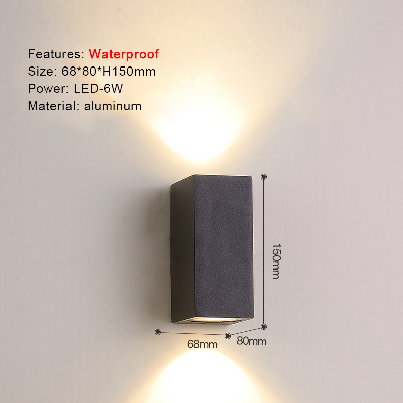 LED-Außen leuchten wasserdicht ip65 Wand leuchte Veranda Garten beleuchtung 6w 10w AC85-265V Außenwand leuchte Korridor Treppen lampen: RGB