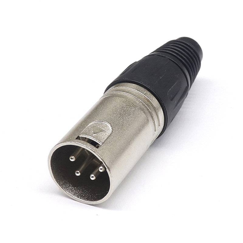 3/4/5PIN Canon Hoofd Microfoon Plug Microfoon Hoofd Xlr Balanced Head Drie-Core Vergulde canon Mannelijke En Vrouwelijke Hoofd: 4PIN silver male