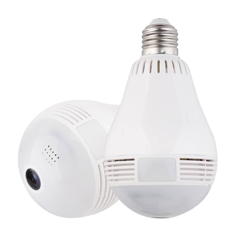 360 Graden Led Licht 1080P Draadloze Panoramisch Home Security Security Wifi Cctv Fisheye Bulb Lamp Ip Camera Babyfoon