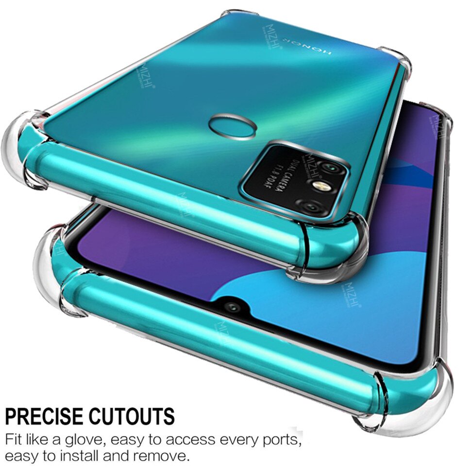 Coque de téléphone en silicone transparent pour huawei honor 9a 9c 9s 9x étui sur 9 x a c s honor9a antichoc souple coque de protection transparente