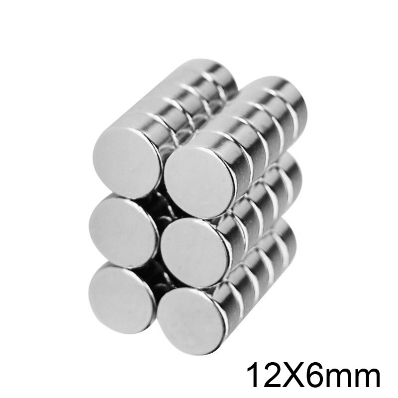 5 ~ 50 stk 12 x 6 mm søg magnetisk magnet med mindre diameter 12mm x 6mm små runde ndfeb magneter 12 x 6mm neodym magneter skive 12*6 mm