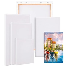 6 Pieces Artist Blank Canvas Assorted Size Stretcher Acrylic Oil Water Painting Board Blank Painting Panels Blank Artis