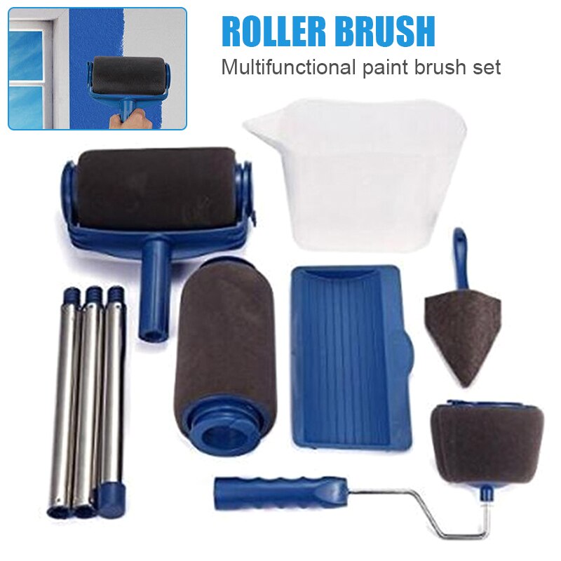Verf Roller Borstel Kit Huis Verf Rollers Multifunctionele Set Verf Handvat Huishouden Gebruik Muur Decoratieve Tool