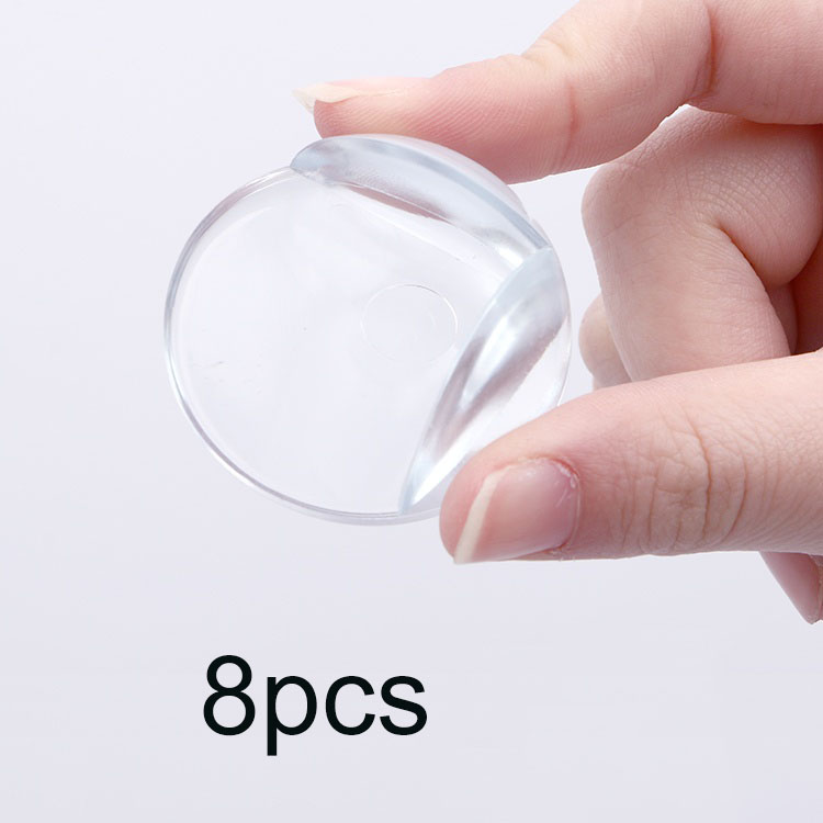 Silicone Table Corner Protector Safety Edge Guard Round Shape Transparent Corner Edge Protector Baby Safety Item White Collision: 8pcs