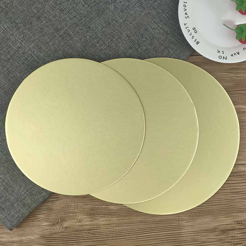 SHENHONG Golden 10-40CM Disposable Cake Circle Base Boards Round Coated Cakeboard Cake Plate Decorations Pastries Displays Tray