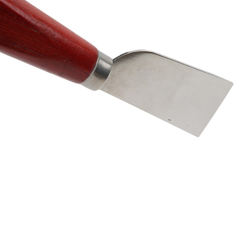 Trimmes diy leer snijgereedschap roestvrij staal + massief hout leer mes lemmet leer gereedschap
