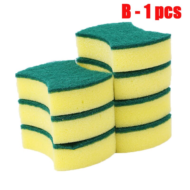 High Density Sponge Kitchen Cleaning Tools Washing Towels Wiping Rags Sponge Scouring Pad Microfiber Dish Cleaning Cloth Sponges: B - 1pcs