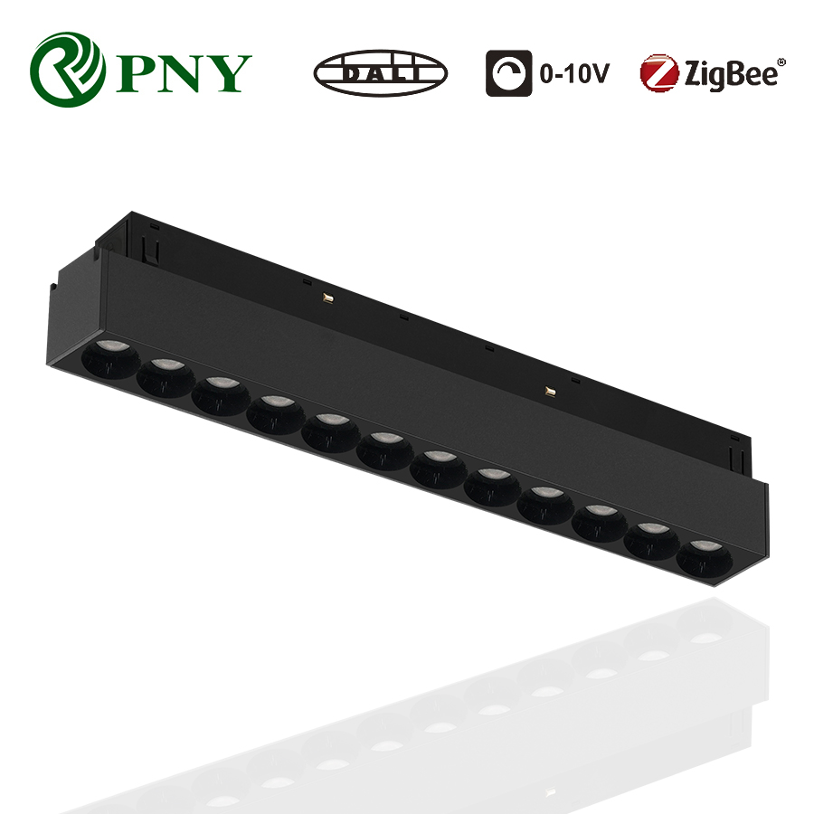 Iluminação de pista magnética led 12w 18 24 36 sem design de luz principal sala de estar quarto lâmpada magnética linear 48v regulável zigbee dali