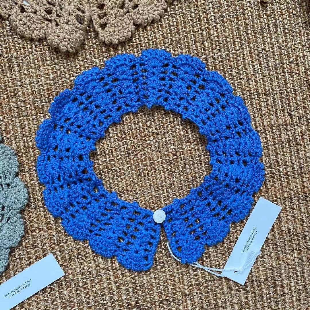 Ornements pour enfants 21, bébé automne et hiver dentelle crochetée à la main tricotée col détachable fille: 3