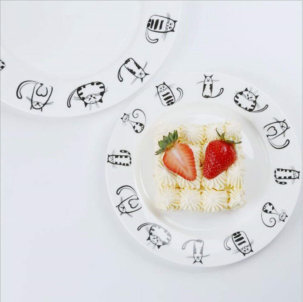 Nowy przyjazd kuchnia uroczy kreskówkowy kot talerze ceramiczne koci wzór naczynia kuchenne koty seria dekoracyjne naczynia prezenty