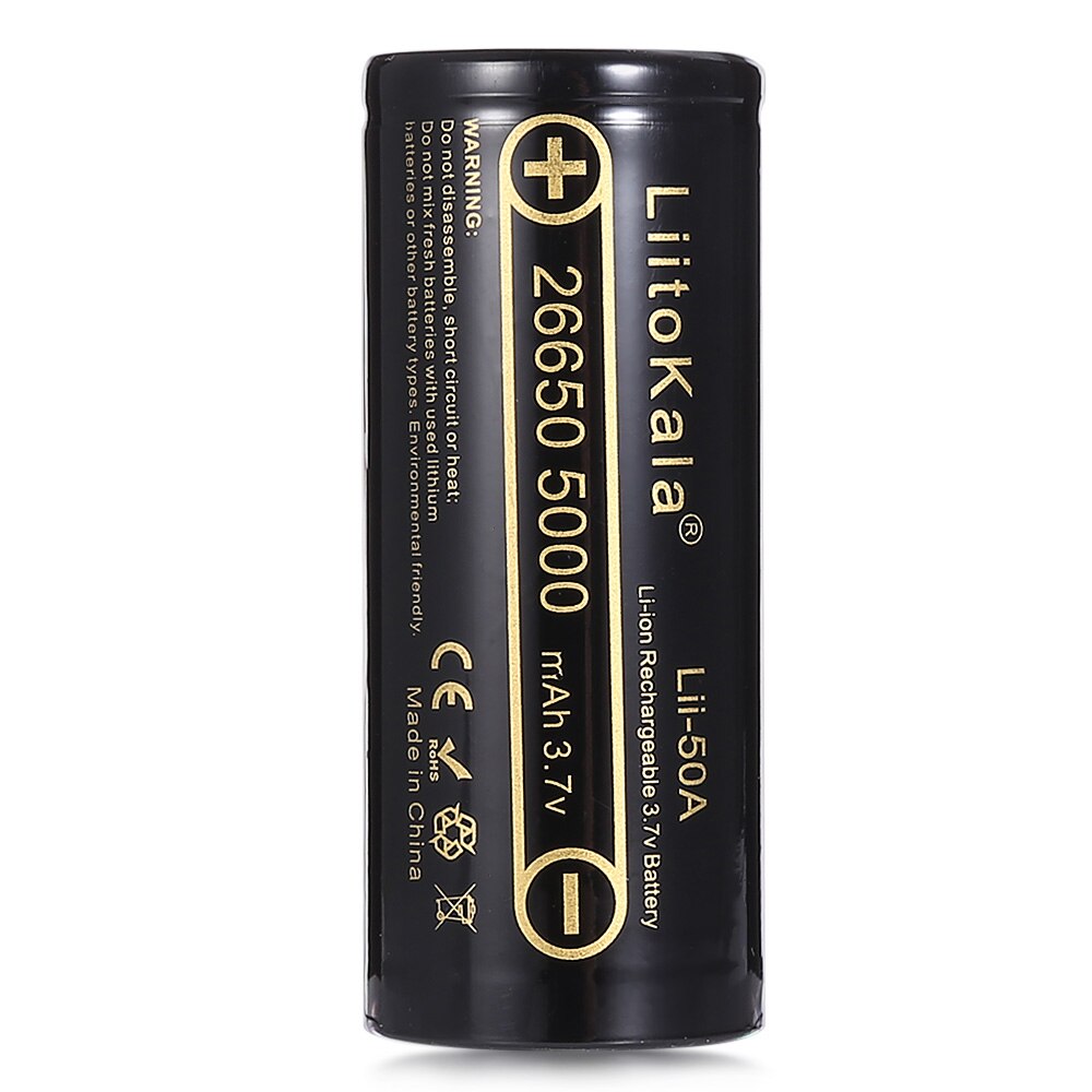 BATTERIA PILA RICARICABILE Panasonic 26650 A 5000mAh 3.7V BATTERIA PILA RICARICABILE Panasonic 26650 A 5000mAh 3.7V