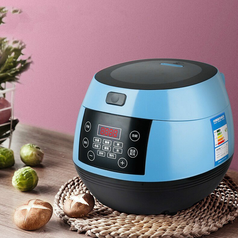 Intelligent rice cooker household 3L mini rice cooker small cooking 3-4 people automatic multi-function rice cooker: Blue
