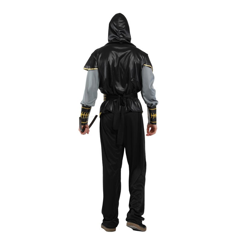Voksne mænd hætteklædte jæger bueskytte jæger kostume halloween purim fest karneval cosplay outfit