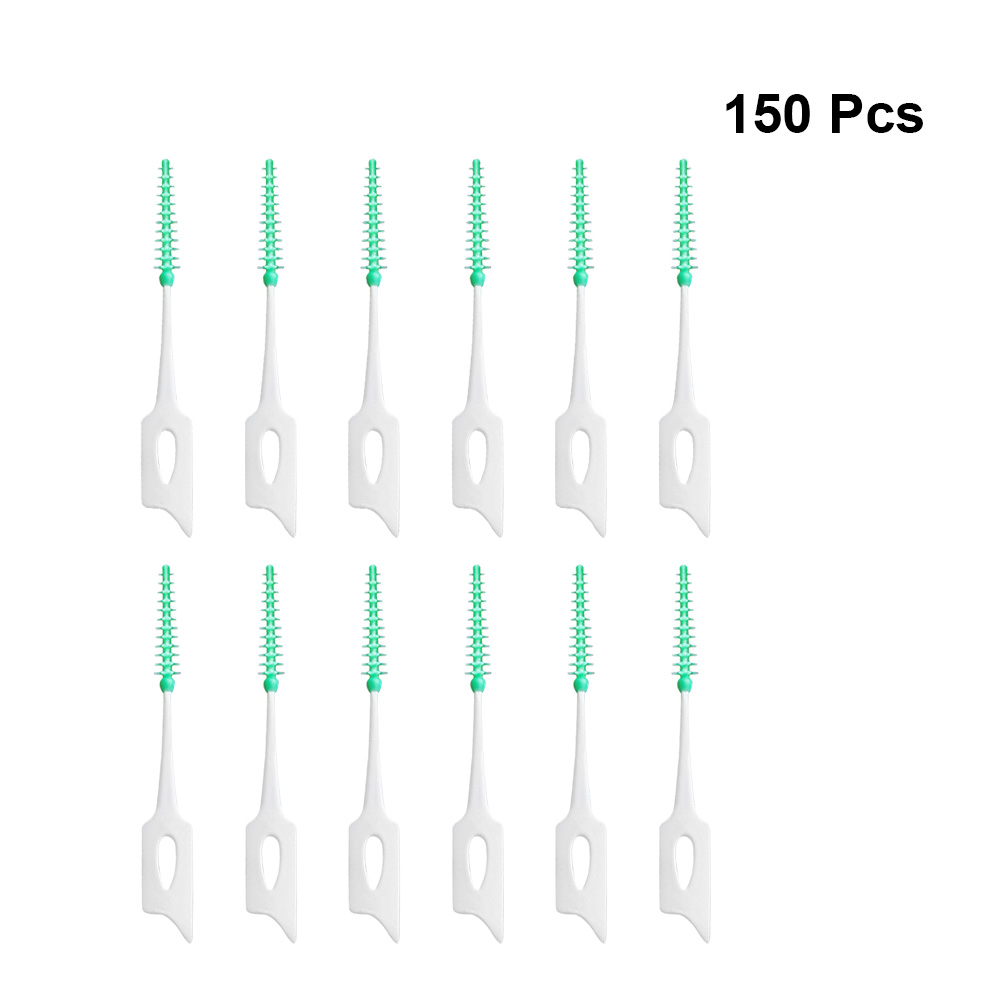 150pcs Silicone Interdental Brushes Between Teeth Floss Pick Care Brushes