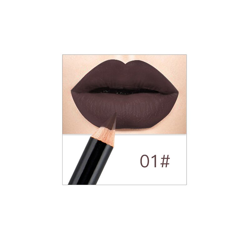 12 färger lipliner makeup vattentät lip liner penna set hjl 2018: 1