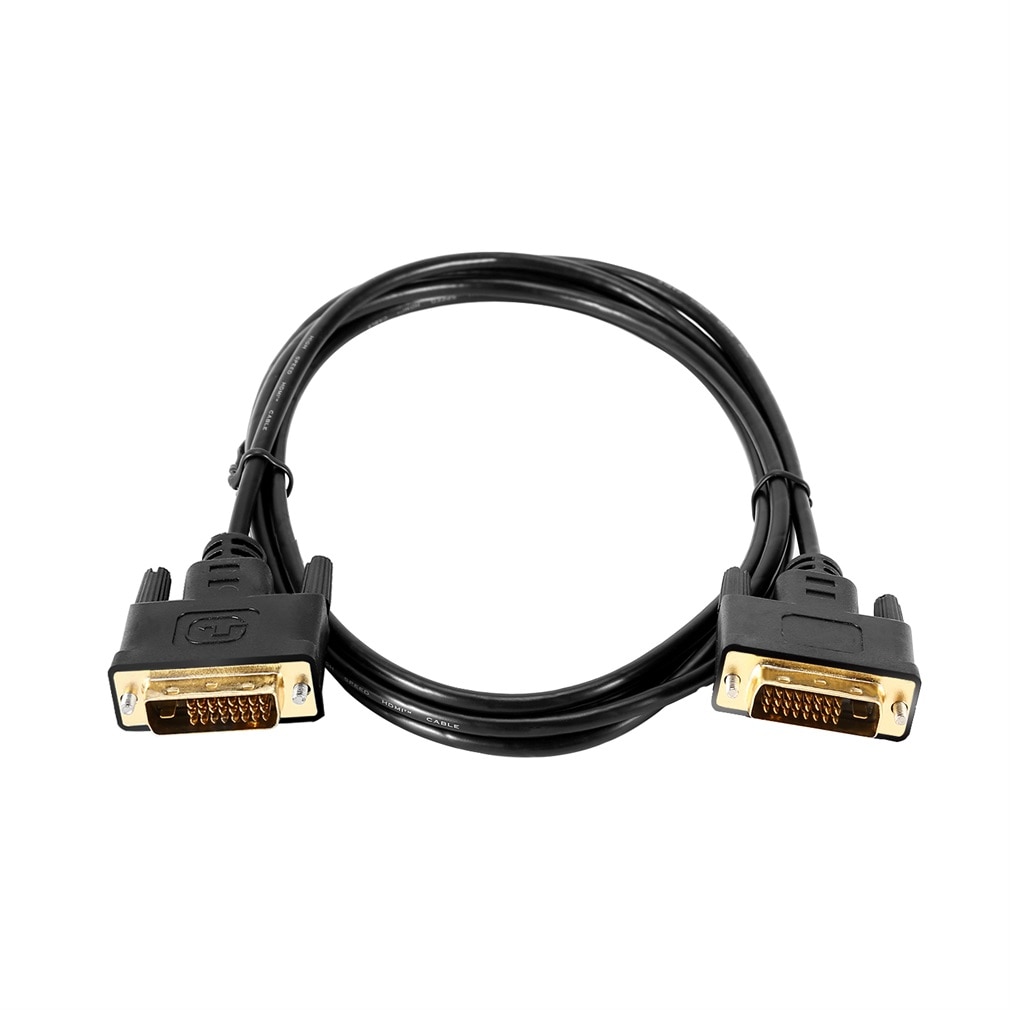 LESHP Black 2/3Meter Durable Portable High Resolution Gold Plated Thin DVI to DVI Single Link Digital Video Monitor Cable