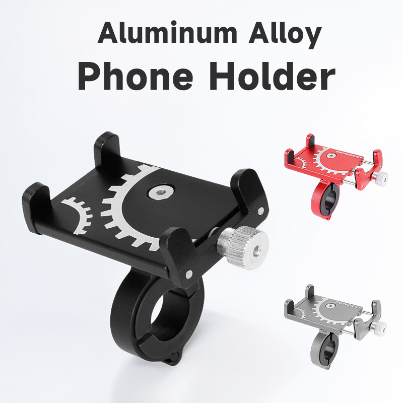 Universele aluminium mobiele telefoonhouder Verstelbare mobiele telefoonhouder Aluminium telefoonclip Fiets Scooteraccessoires