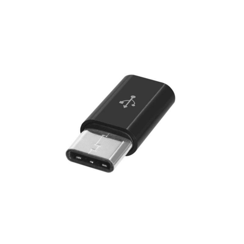 Usb type-c adapter mobiele telefoon universele usb c naar micro converter kabel type c adapter usb 3.1 voor macbook samsung otg adapter: 1 st zwart