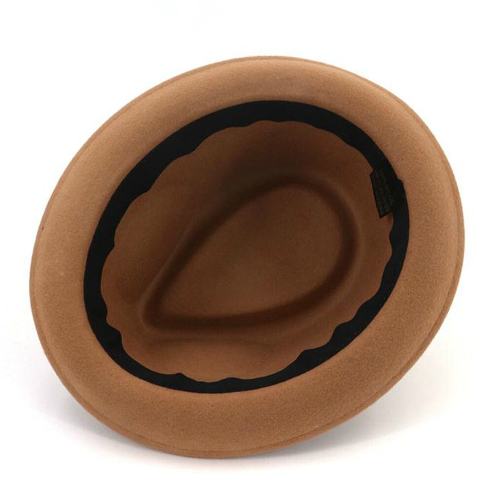 Hoaree vintage pork pie hoeden wollen fedora's vrouwen bordeauxrode trilby hoed dames retro jazz pet dames herfst winter vilten hoed