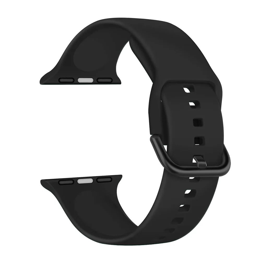 Bracelet en Silicone pour Apple Watch Ultra 2 49mm 10 9 8 7 46mm 45mm 41mm, boucle de couleur pour IWatch 6 5 4 3 SE 44mm 42mm 40mm