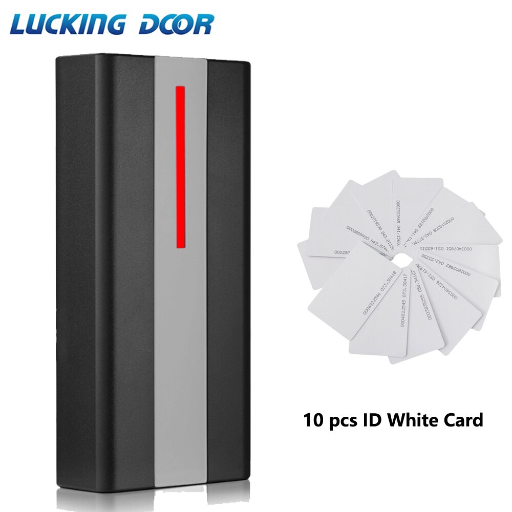 125khz RFID Access Control Reader 2000 user Proximity RFID Card Reader Access Control System Waterproof IP67 Reader: H1EM AC 10 card