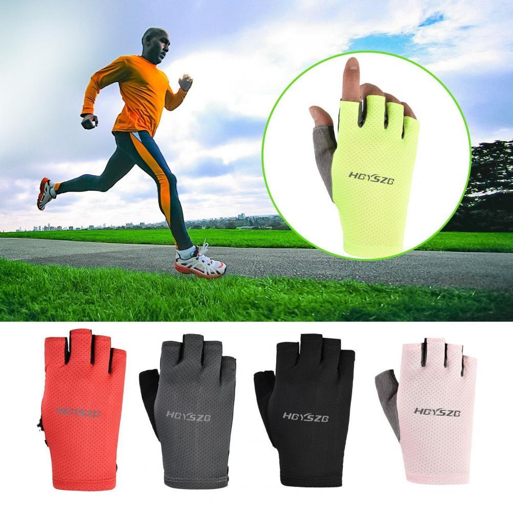 1 para rękawice rowerowe przeciwsłoneczna przeciwpoślizgowa siateczkowa tkanina Outdoor Fitness sportowy oddychające rękawice do jazdy na deskorolce luvas
