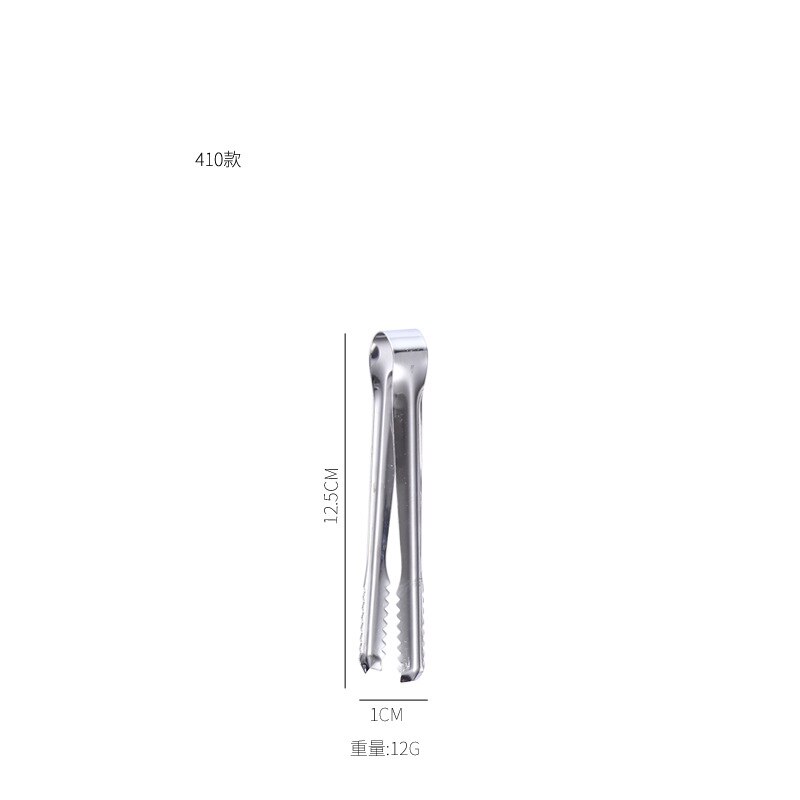 Herramienta de cocina de acero inoxidable, pinzas para barbacoa, , Bar, Clip para pan, comida, pinza para hielo, accesorios de cocina, 1 ud.