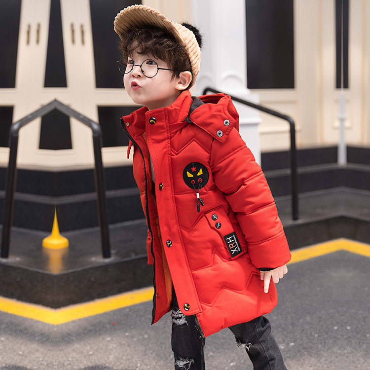 Veste d'hiver en Polyester pour garçon, manteau d'extérieur épais à la , à capuche, Slim, nouvelle Version coréenne,: Burgundy / 4T